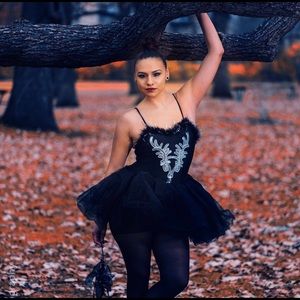 Black ballerina tutu dress